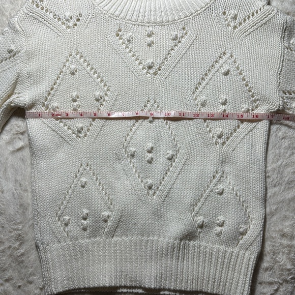 NWOT Size XS LOFT pointelle and bone sweater - Picture 4 of 9